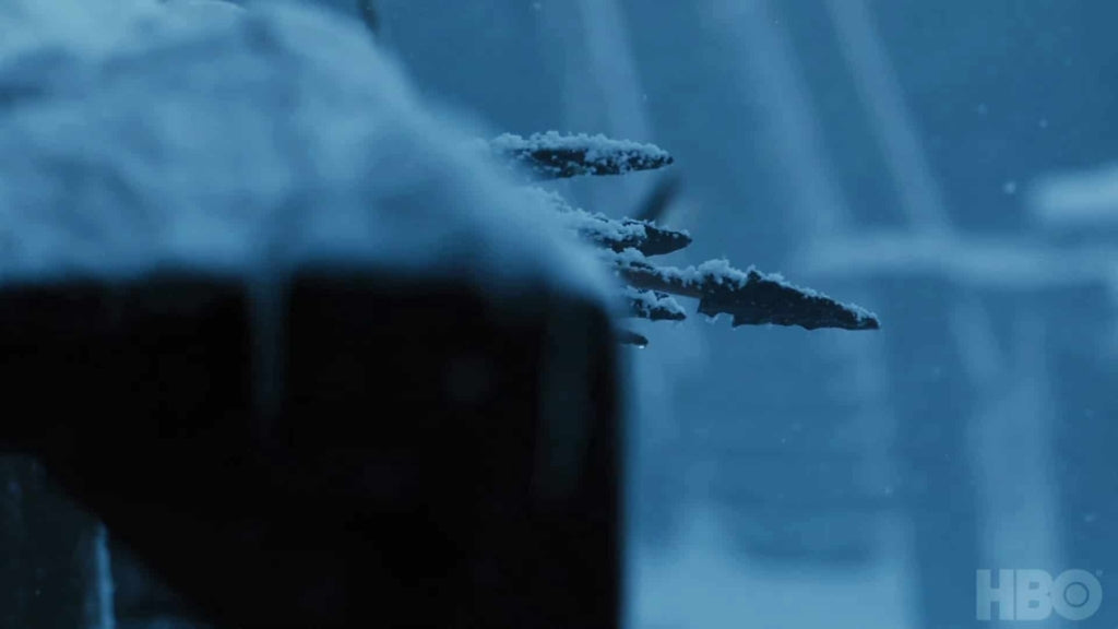 Game of Thrones Screen-Used Dragonglass Arrowhead Installation Display